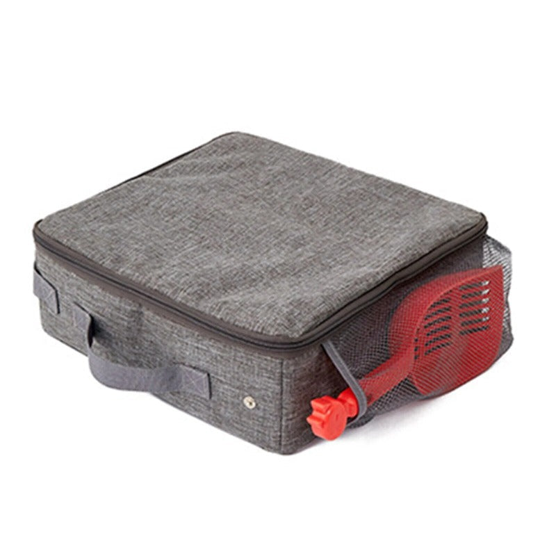 Portable Foldable Cat Travel Litter Box With Zipper Waterproof Oxford Cloth PP Board – view 10