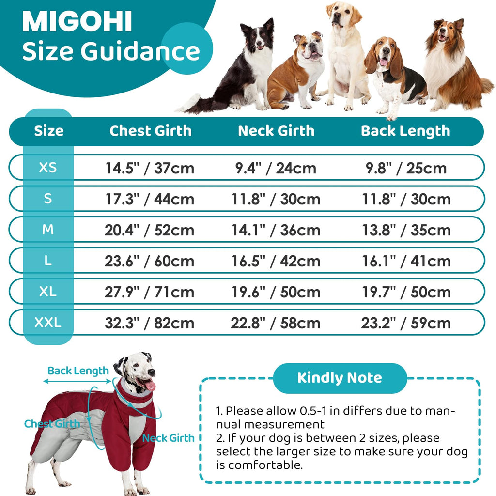 Four-Legged Windproof Waterproof Dog Snowsuit Dog Coat with Zipper Turtleneck Fleece Dog Jacket – view 11