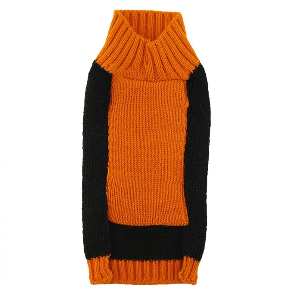 Halloween Dog Sweater Thick High Collar Thick Pumpkin Pattern Sweater – view 11