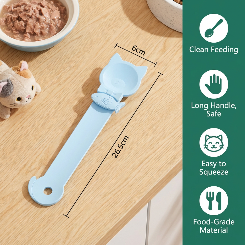 Cat Treat Spoon Feeder – Lickable Wet Food Dispenser with Long Handle – view 9