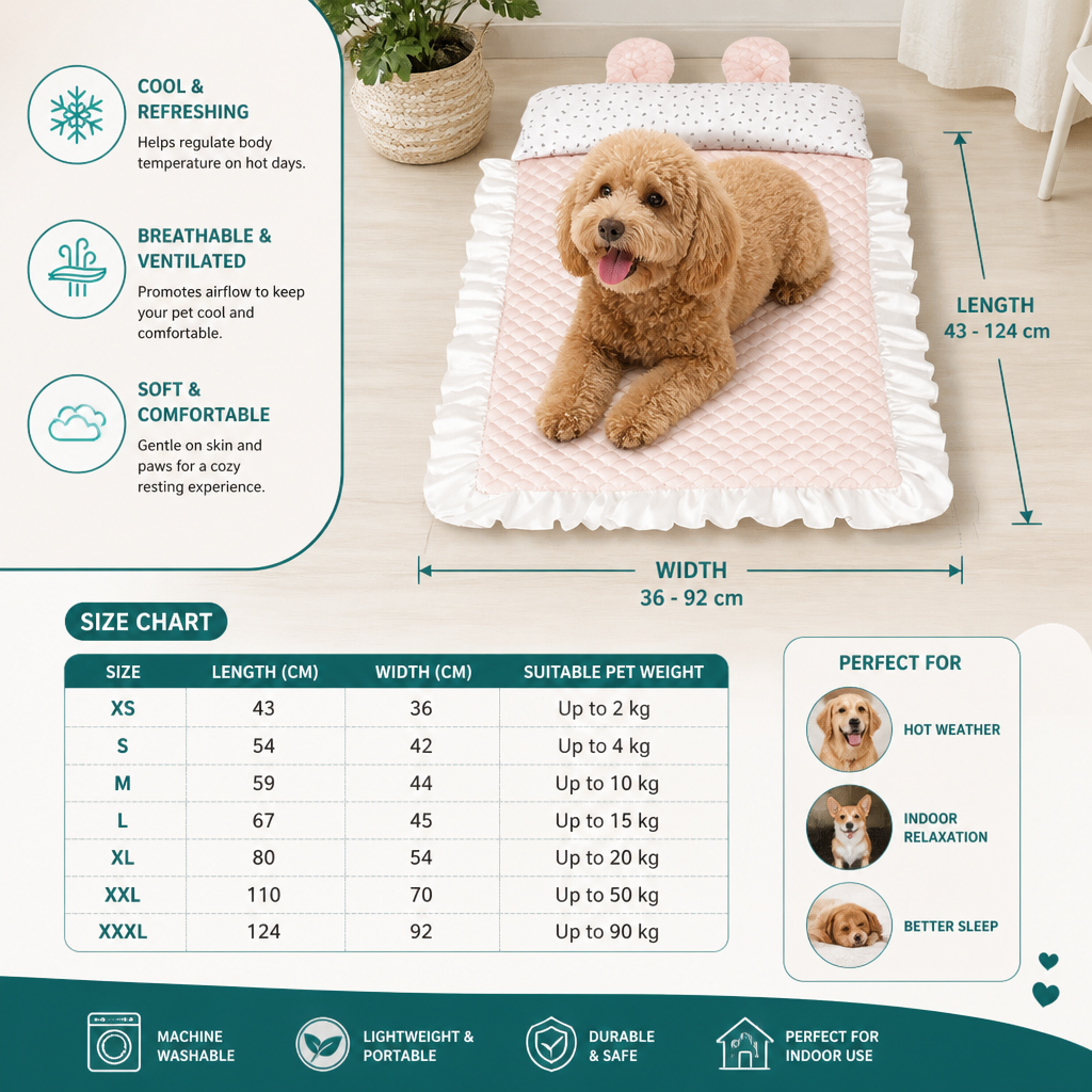 Cooling Dog Bed for Hot Days – Soft, Washable & Comfortable – view 8