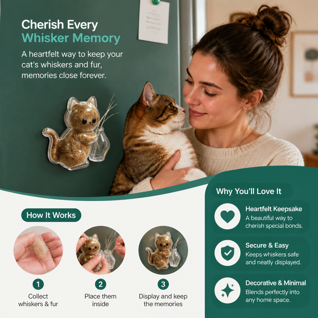 Whisker Keepsake Cat Magnet – Fur & Whisker Memory Display – view 8