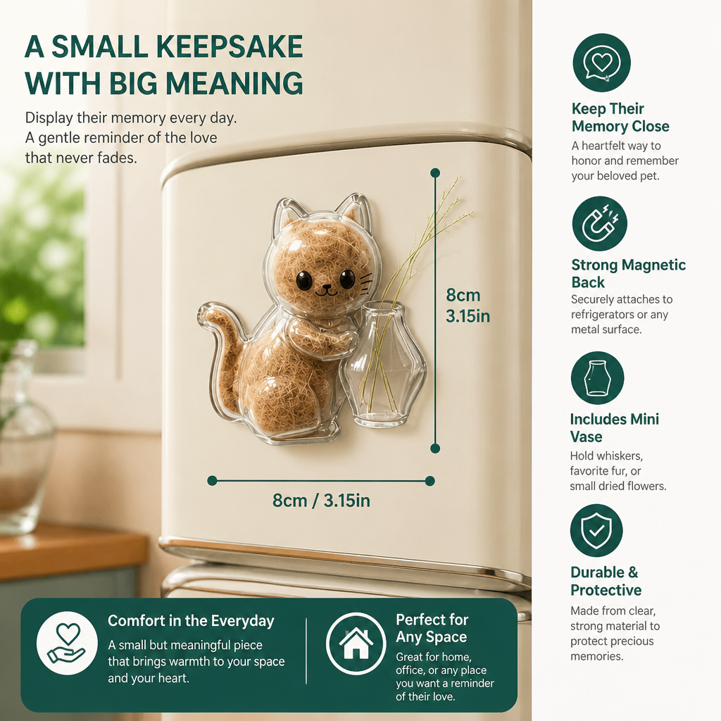 Whisker Keepsake Cat Magnet – Fur & Whisker Memory Display – view 11