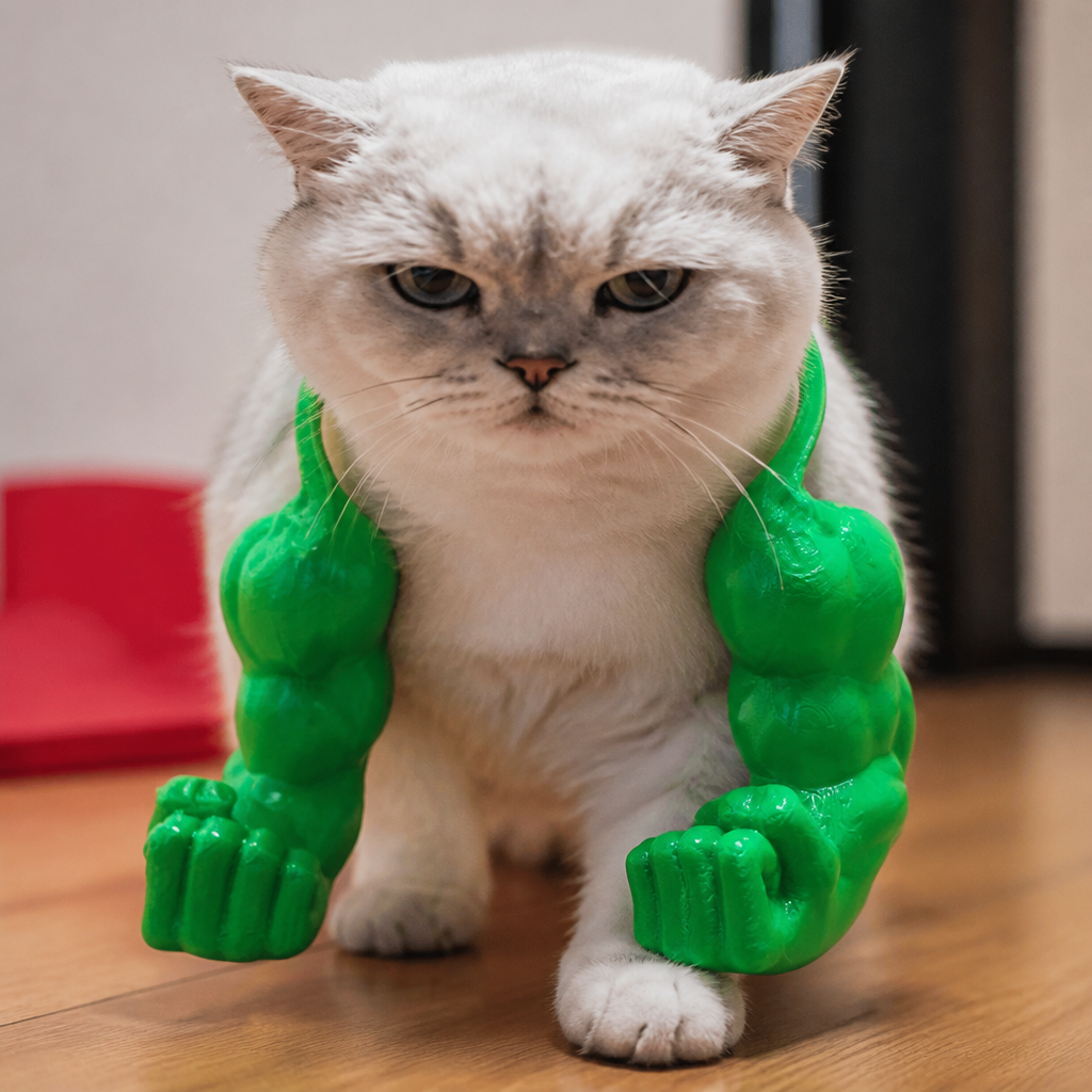 Muscle Arm Cat Costume Harness for Funny Pet Photos and Dress Up – view 9