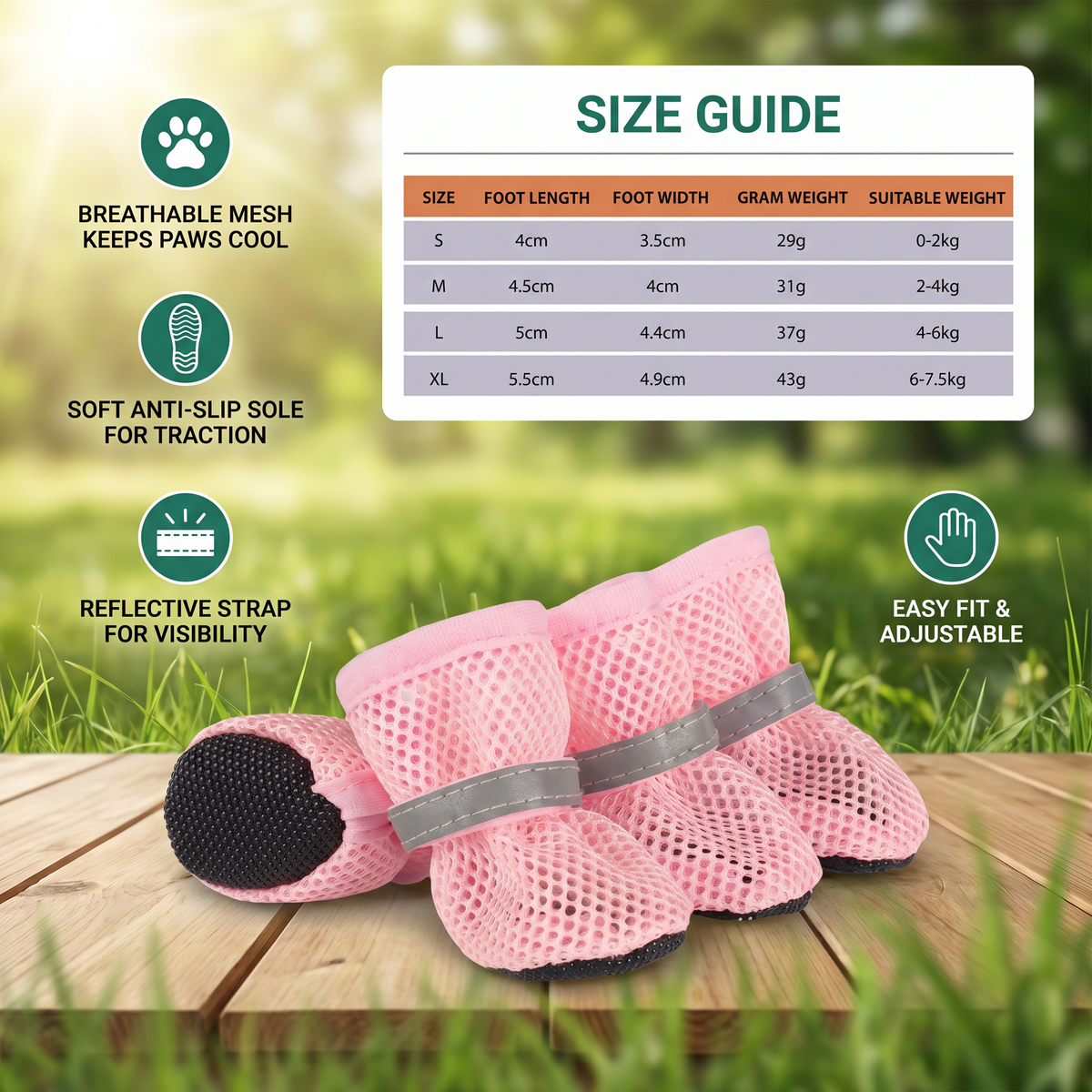 Breathable Mesh Dog Shoes for Hot Days – Soft Sole for Small & Large Dogs – view 9