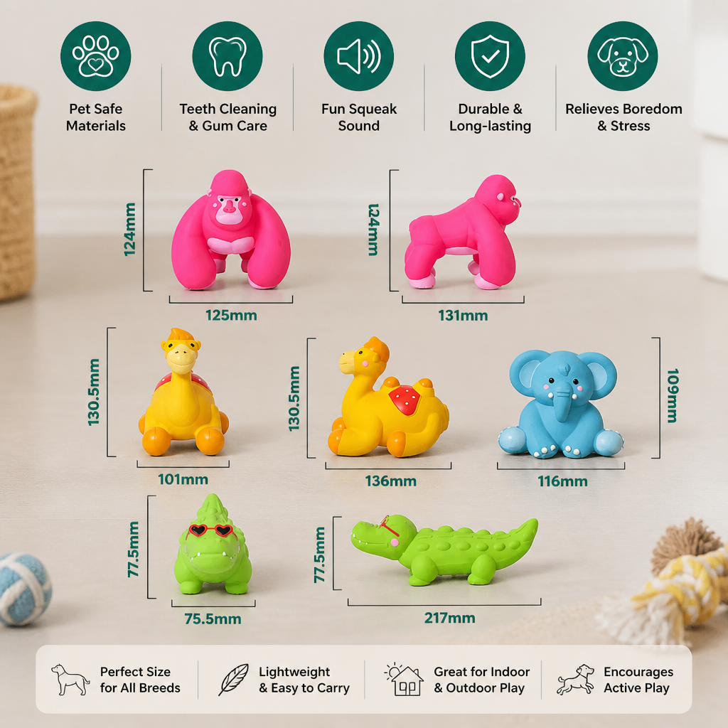 Cute Latex Chew & Squeak Dog Toy – view 9