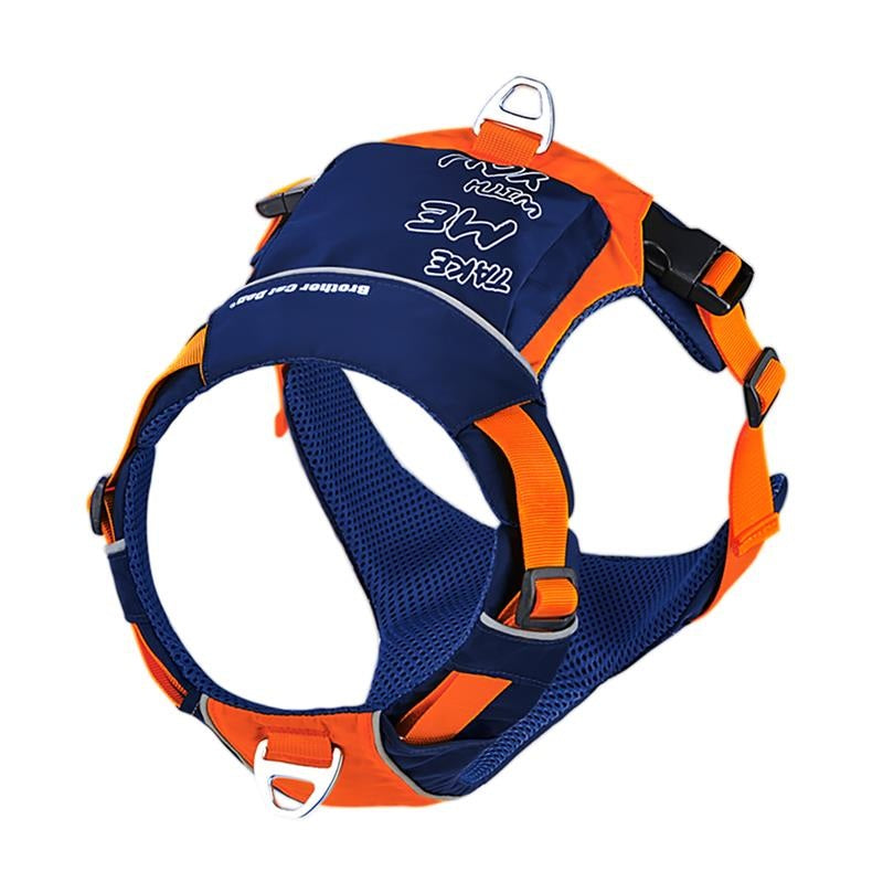 Nylon Dog Harness With Storage Bag Outdoor Adventure Safety Reflective Dog Vest – view 10