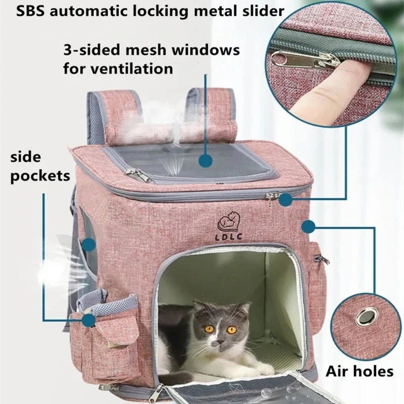 Pet Go Out Backpack Foldable Cat Dog Luggage Travel Bag Detachable Cat Backpacks – view 11