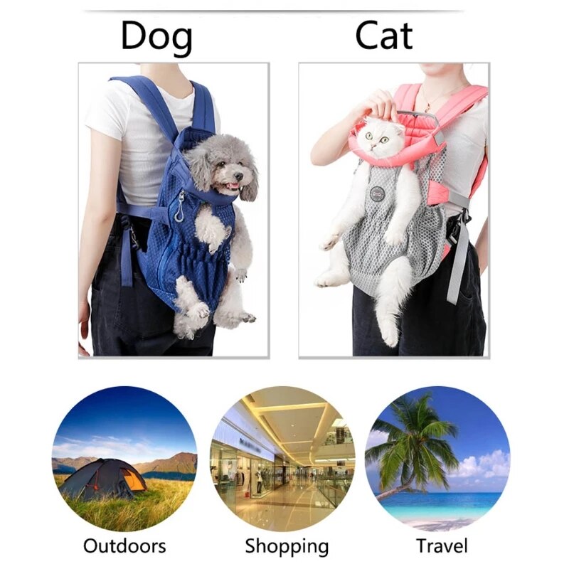 Pet Carrier Backpack Adjustable Pet Front Cat Dog Carrier Mesh Pet Packback – view 8