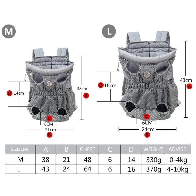 Pet Carrier Backpack Adjustable Pet Front Cat Dog Carrier Mesh Pet Packback – view 7