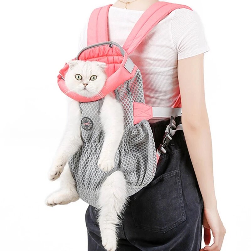 Pet Carrier Backpack Adjustable Pet Front Cat Dog Carrier Mesh Pet Packback – view 10