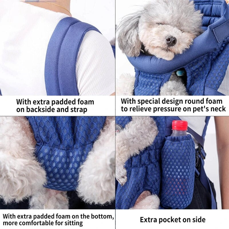 Pet Carrier Backpack Adjustable Pet Front Cat Dog Carrier Mesh Pet Packback – view 13