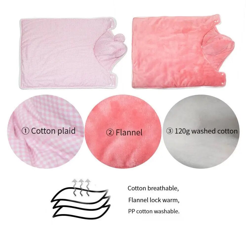 Pet Plaid Shawl Cat Cape Thickening Warm Flannel Pet Nightgown – view 9