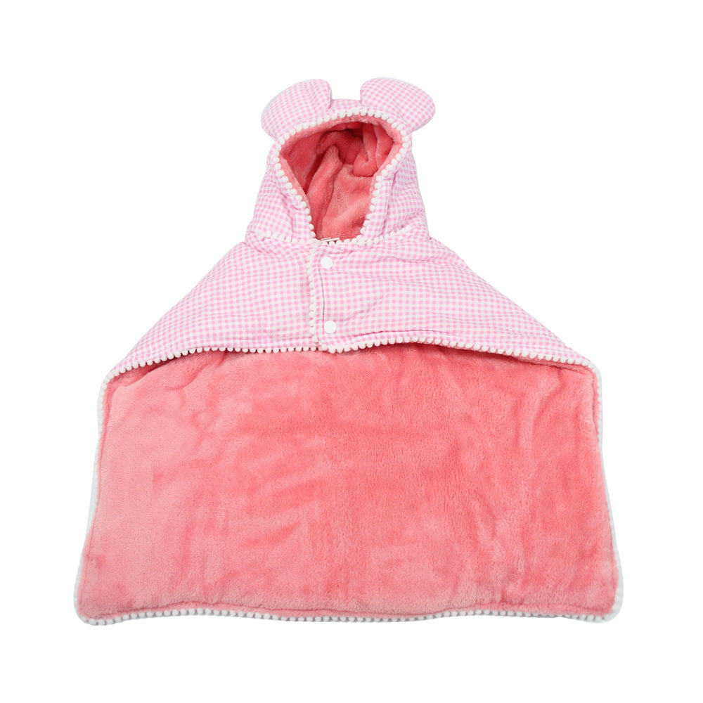 Pet Plaid Shawl Cat Cape Thickening Warm Flannel Pet Nightgown – view 14