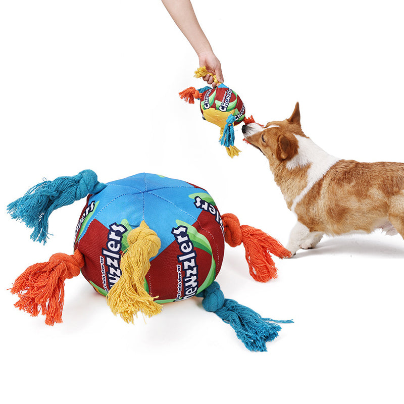 Pet Dog Rainbow Twist Candy Toy Resist Cotton Dog Ropes Ball Soundmaking Chew Interactive Toys – view 8