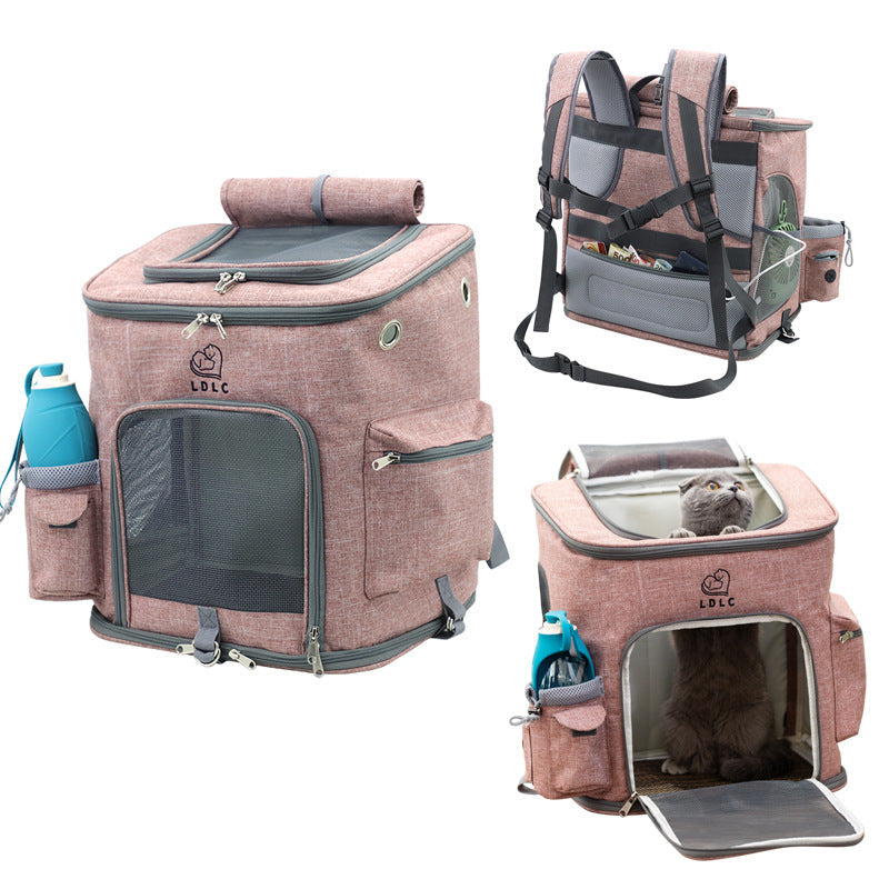 Pet Go Out Backpack Foldable Cat Dog Luggage Travel Bag Detachable Cat Backpacks – view 8