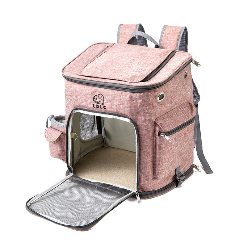 Pet Go Out Backpack Foldable Cat Dog Luggage Travel Bag Detachable Cat Backpacks – view 7