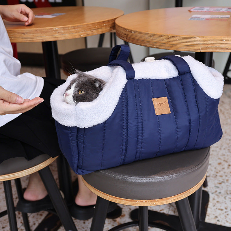 Portable Large Capacity Cat Bag Waterproof Warm Travel Fleece Pet Dog Tote Carrier Purses – view 11
