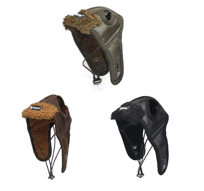 Winter Leather Ear Muffs with Soft Lining – view 8