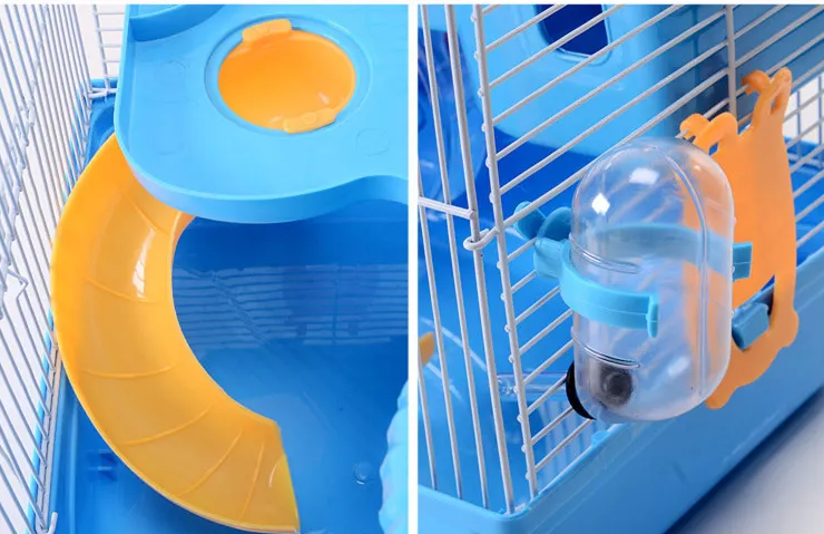 Hamster Cage with Levels and Water Bottle - Compact Cage for Rodents – view 8