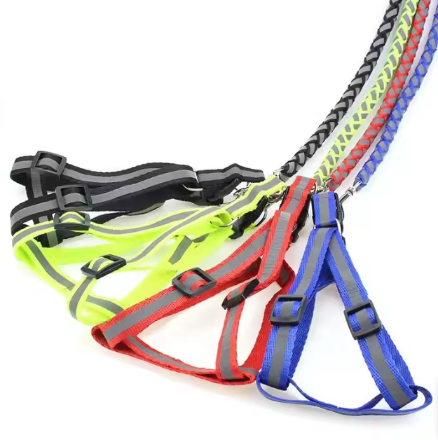 Reflective Dog Harness with Leash – view 10