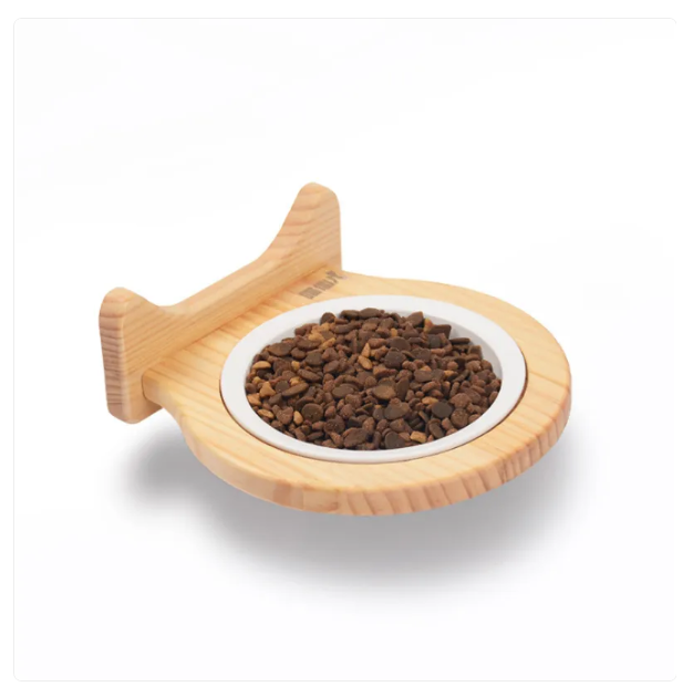 Hanging Bowl for Cats - Wall Mount Support with Cloud-Shaped Wooden Frame – view 8