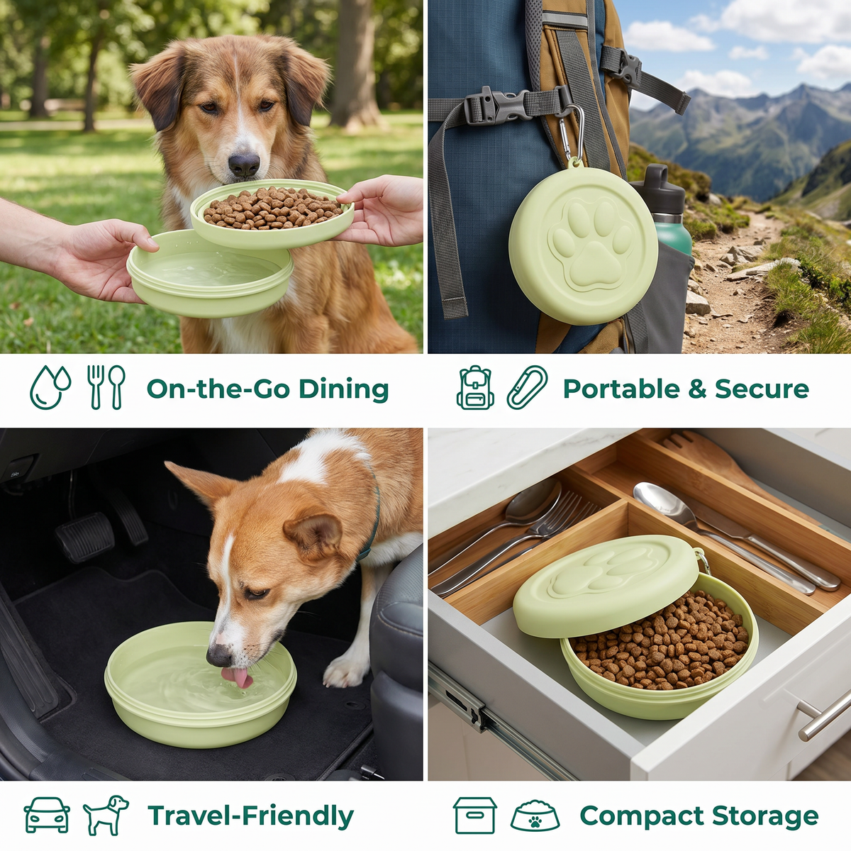 Multifunctional Pet Food Container – Portable 2-in-1 Food & Water Bowl for On-the-Go – view 9