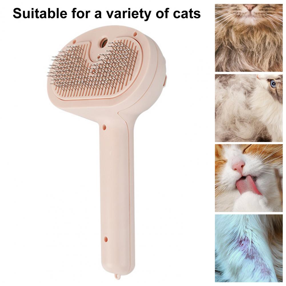 Steamy Cat Brush Non-slip Handle Cat Bath Brush Steel Needle Comb – view 9