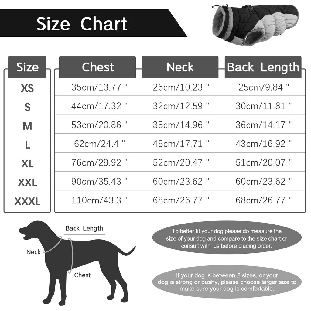 Warm Winter Dog Jacket with Built-in Harness Waterproof Windproof Reflective Fleece Vest with Zipper – view 16