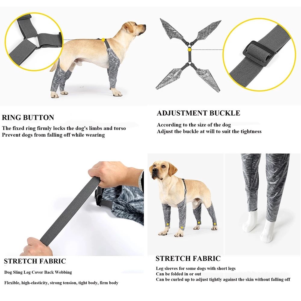 Waterproof Dog Recovery Sleeves for Front and Back Legs – view 7