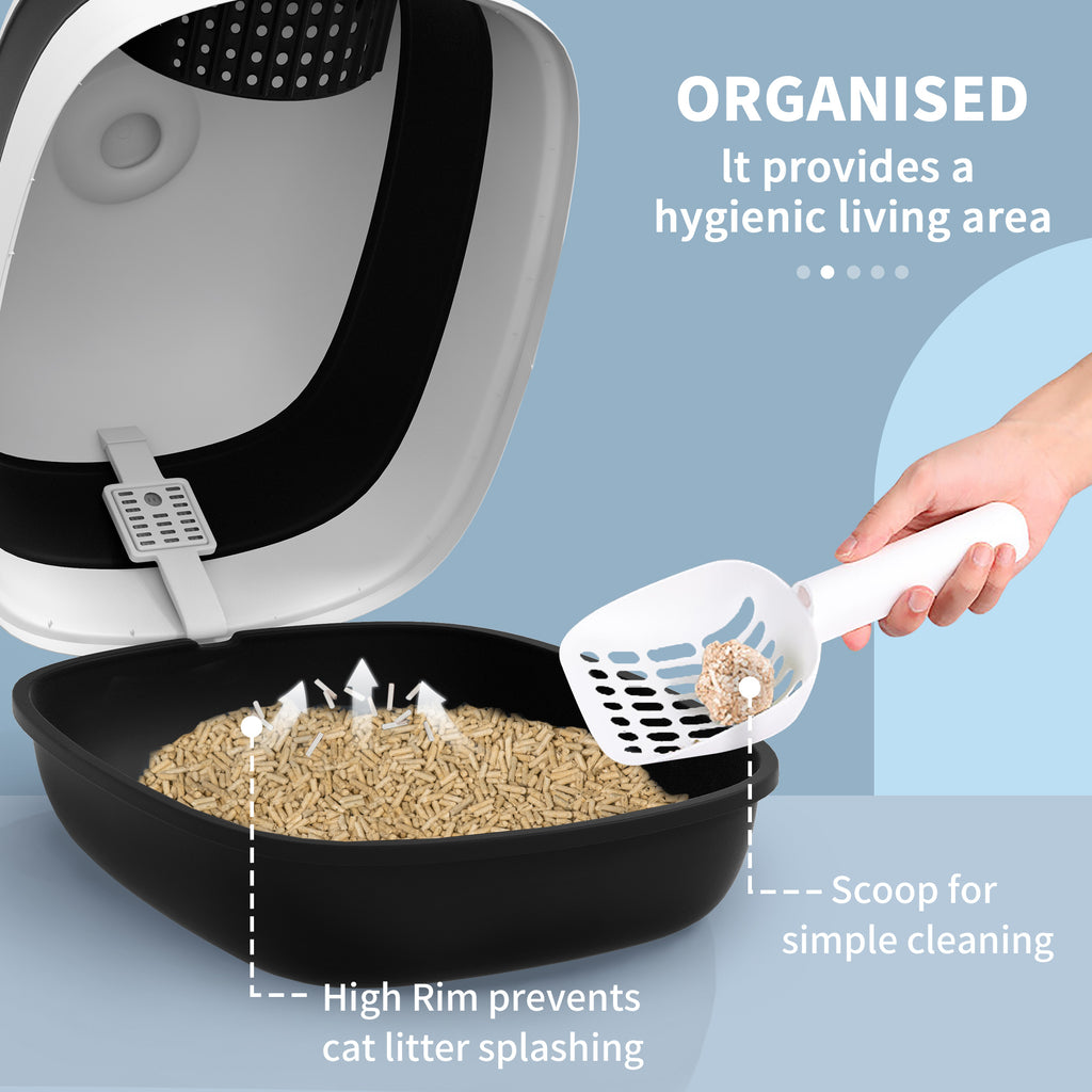 Dome Covered Cat Litter Box for Privacy and Cleanliness – view 9