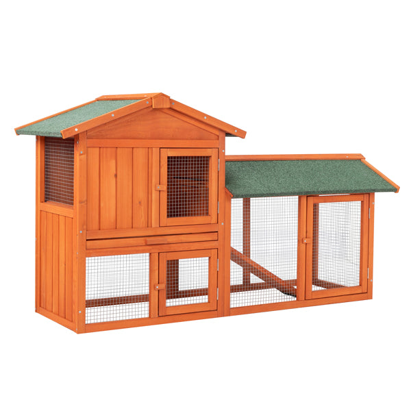 Wooden Chicken Coop and Rabbit Hutch for Small Animals – view 10