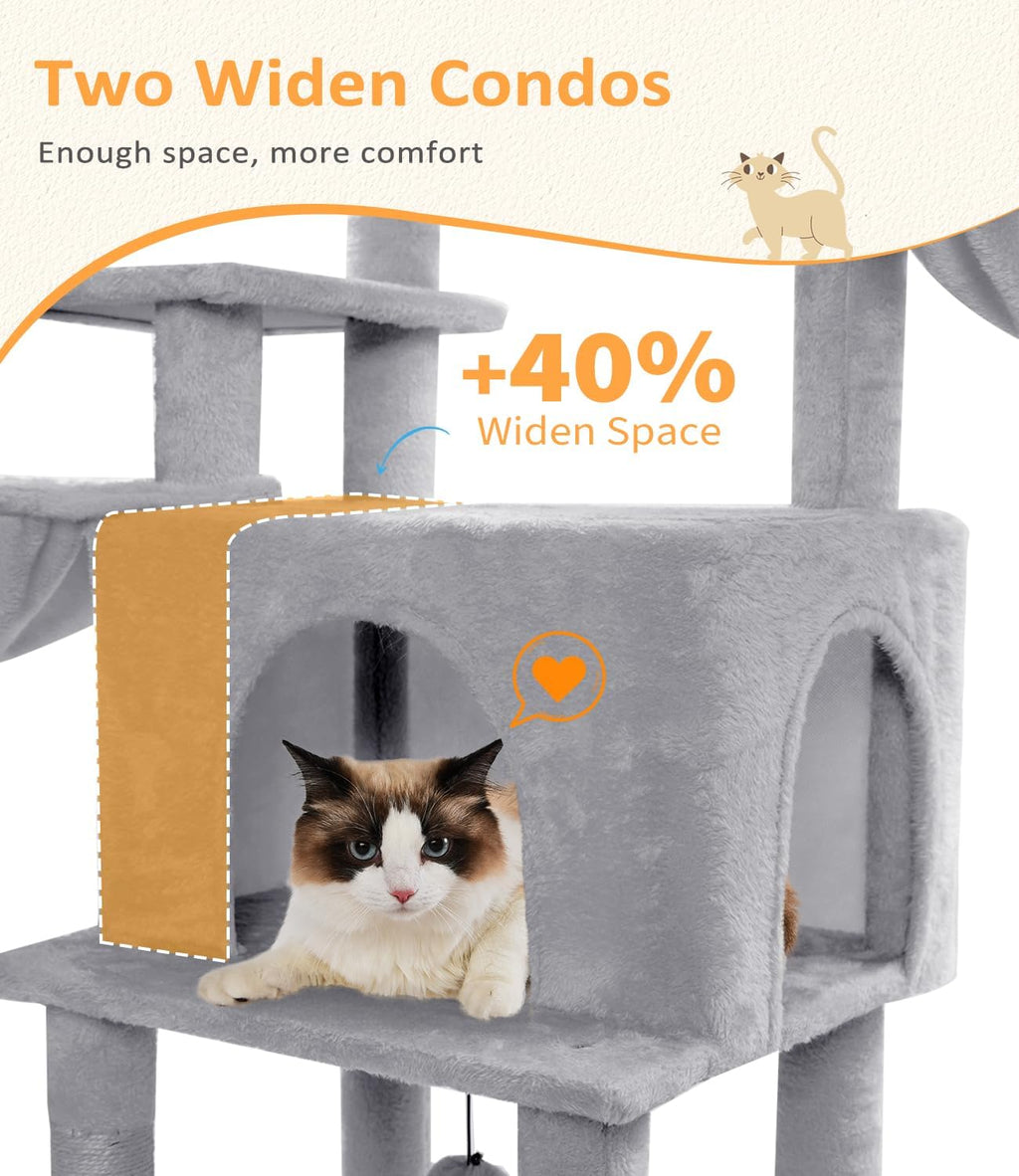 Large Multi-Level Cat Tree for Indoor Cats – view 7