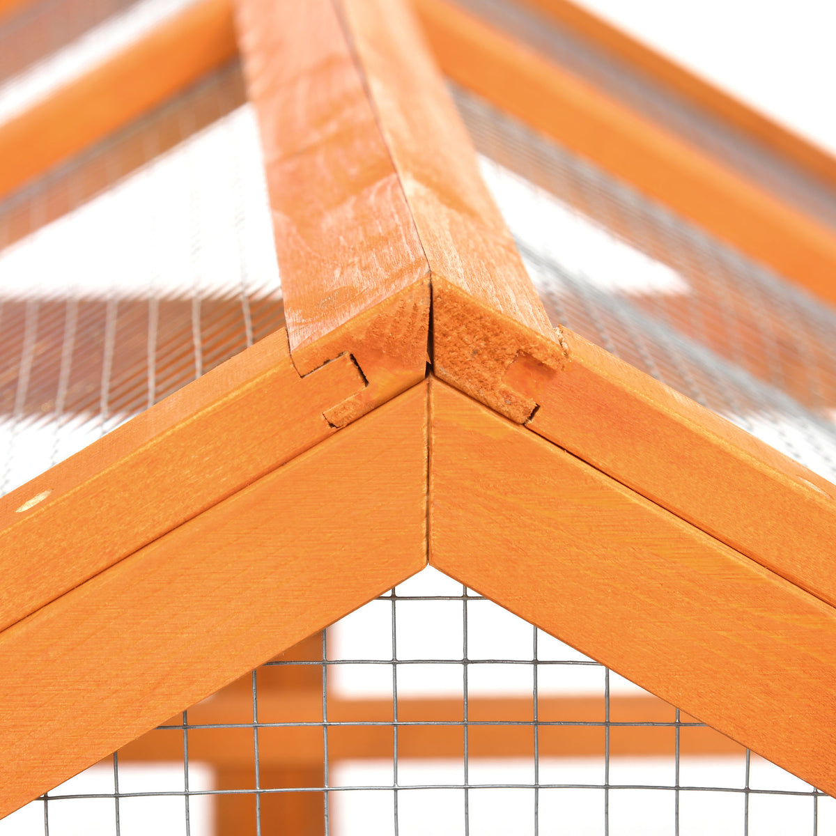 Wooden Chicken Run with Perches for Poultry Comfort – view 7