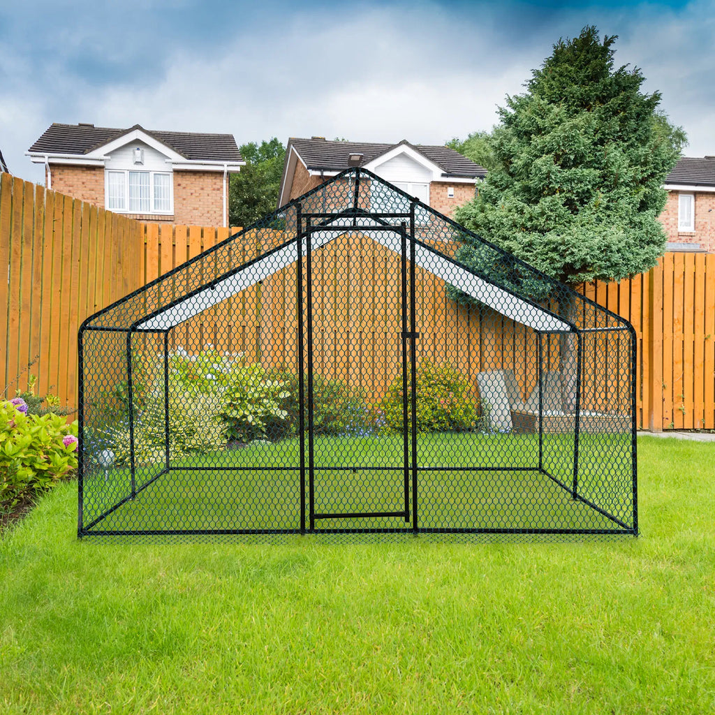Large Metal Chicken Coop with Waterproof Cover – view 11