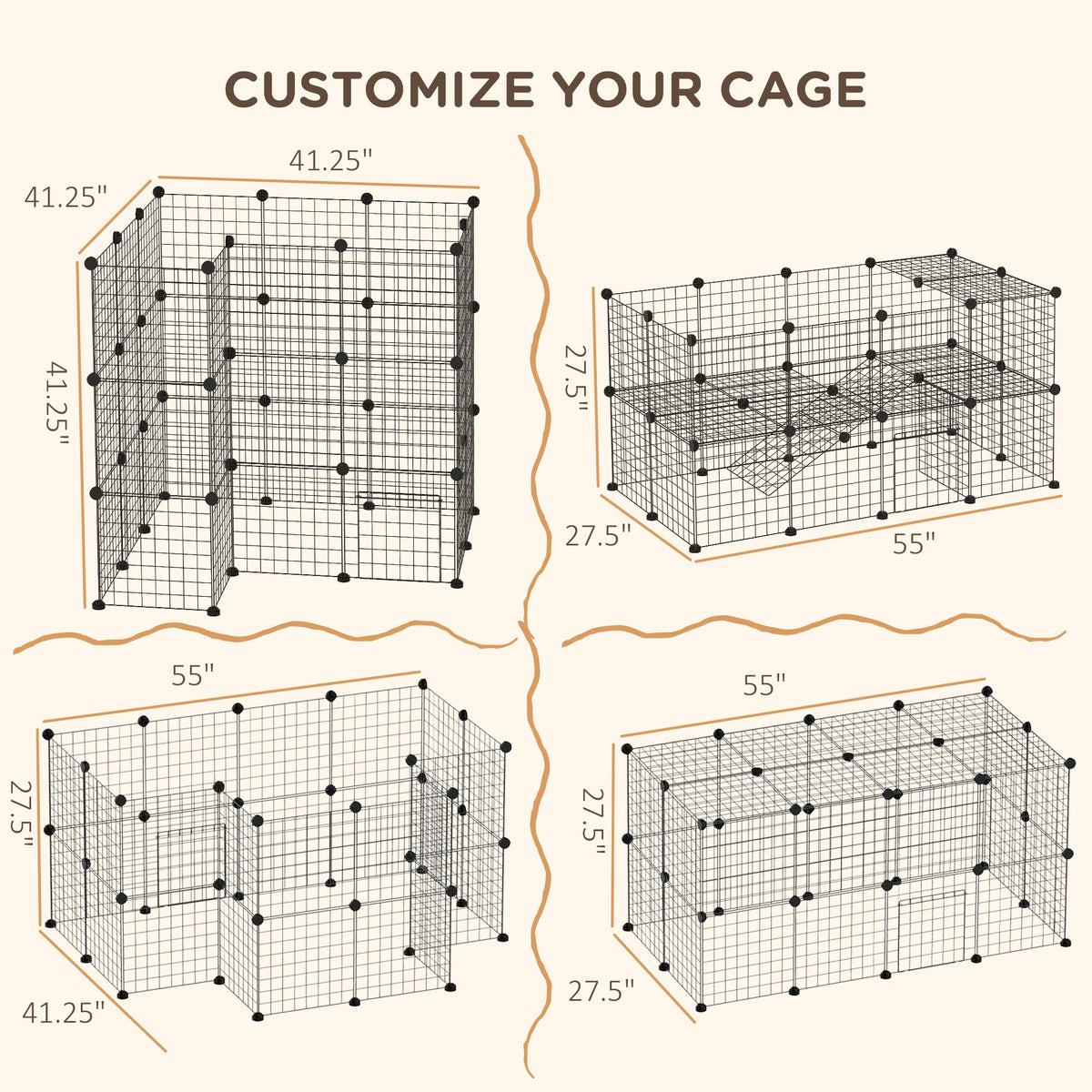 36 Panels Small Animal Playpen with Door for DIY Cages – view 7
