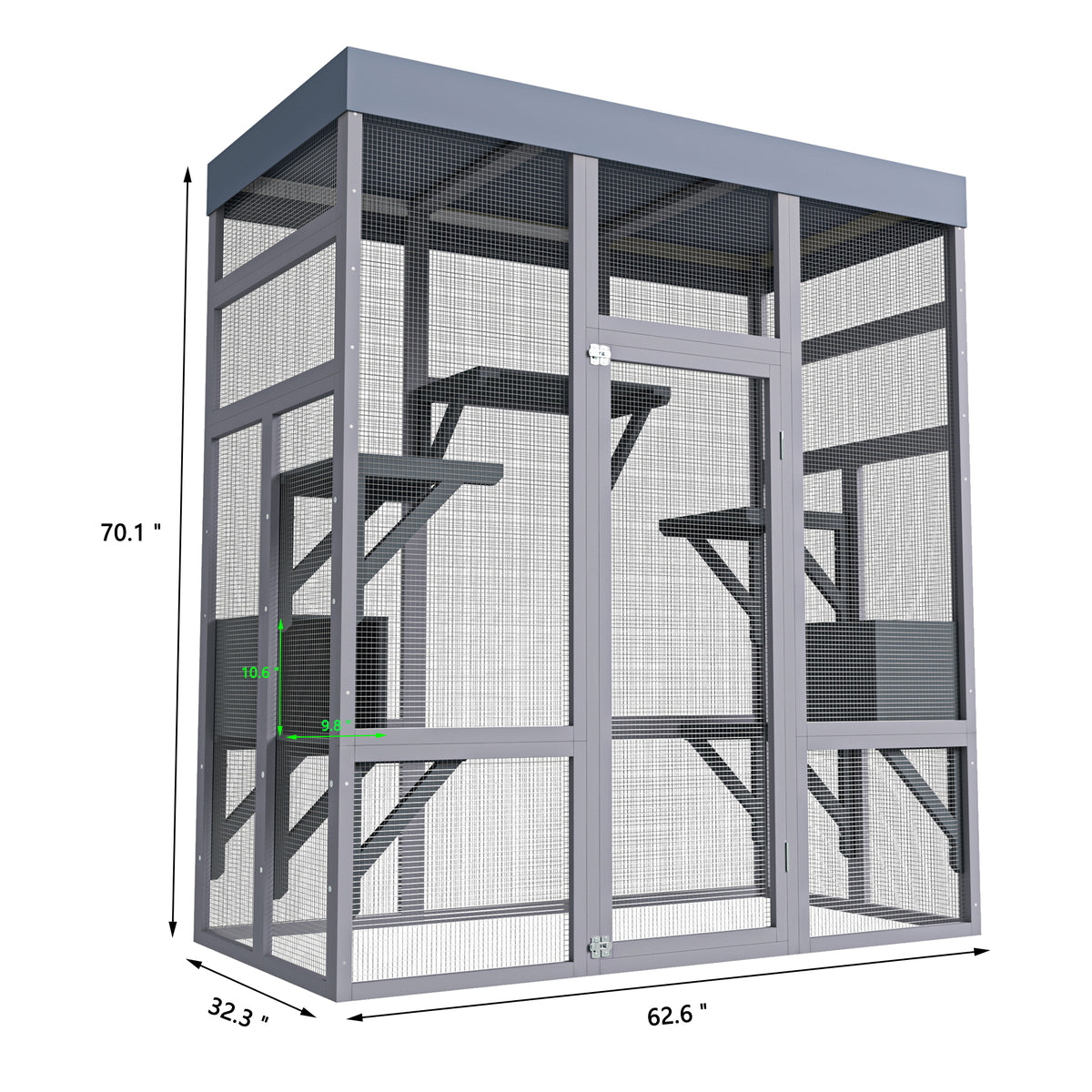 Large Wooden Catio with Waterproof Roof – view 13