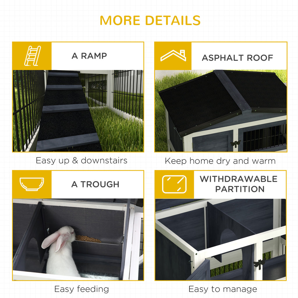 Outdoor Rabbit Hutch with Openable Top for Small Animals – view 7
