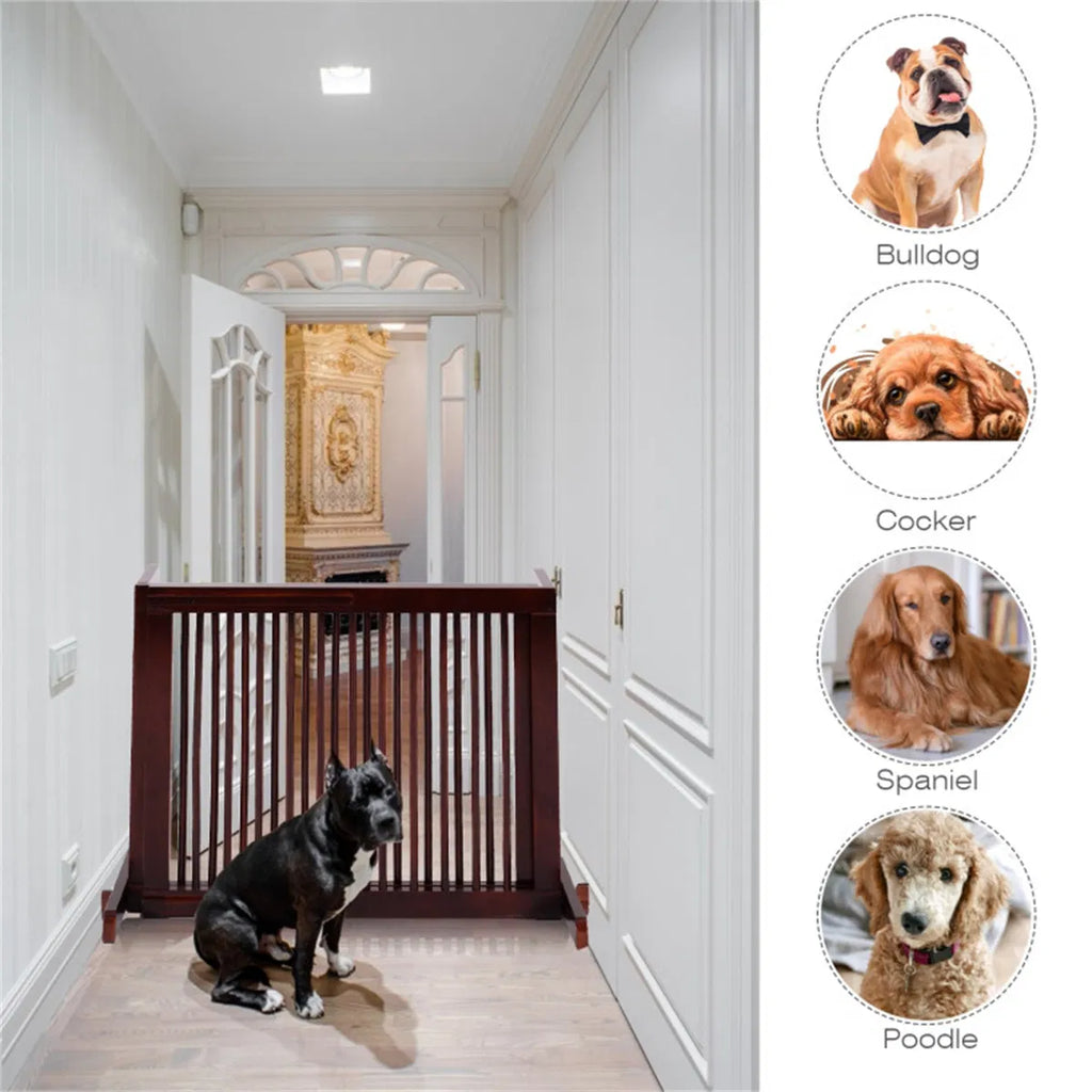 Wooden Pet Gate with Expandable Design for Dogs and Cats – view 8