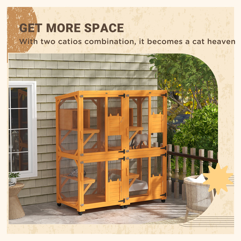 Large Cat House for 1-3 Cats on Wheels – view 9