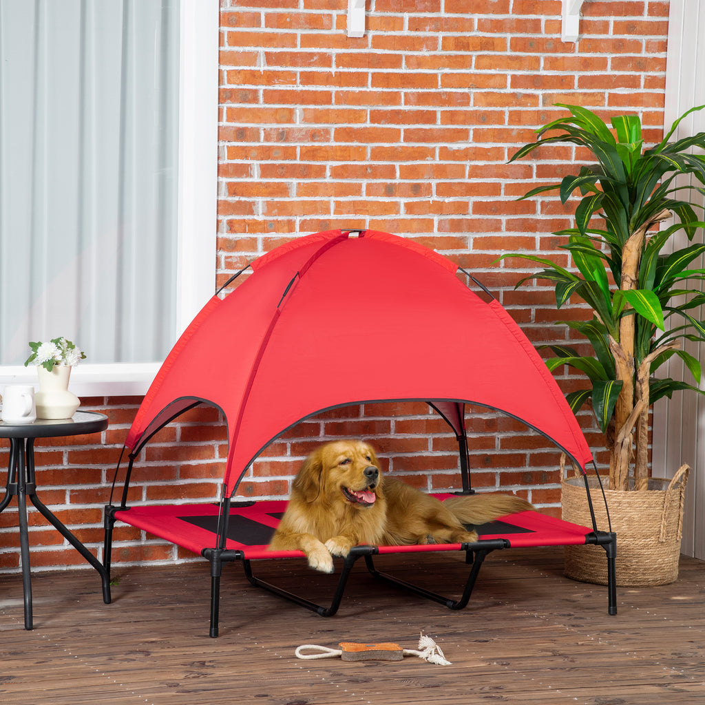 Elevated Portable Dog Cot Cooling Bed with Canopy – view 7