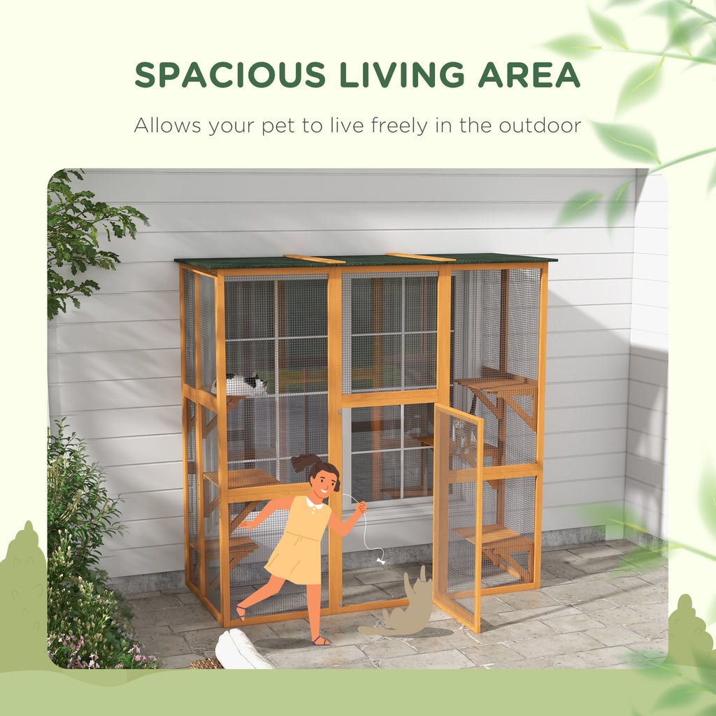 Outdoor Cat House with Elevated Platforms for Cats – view 8