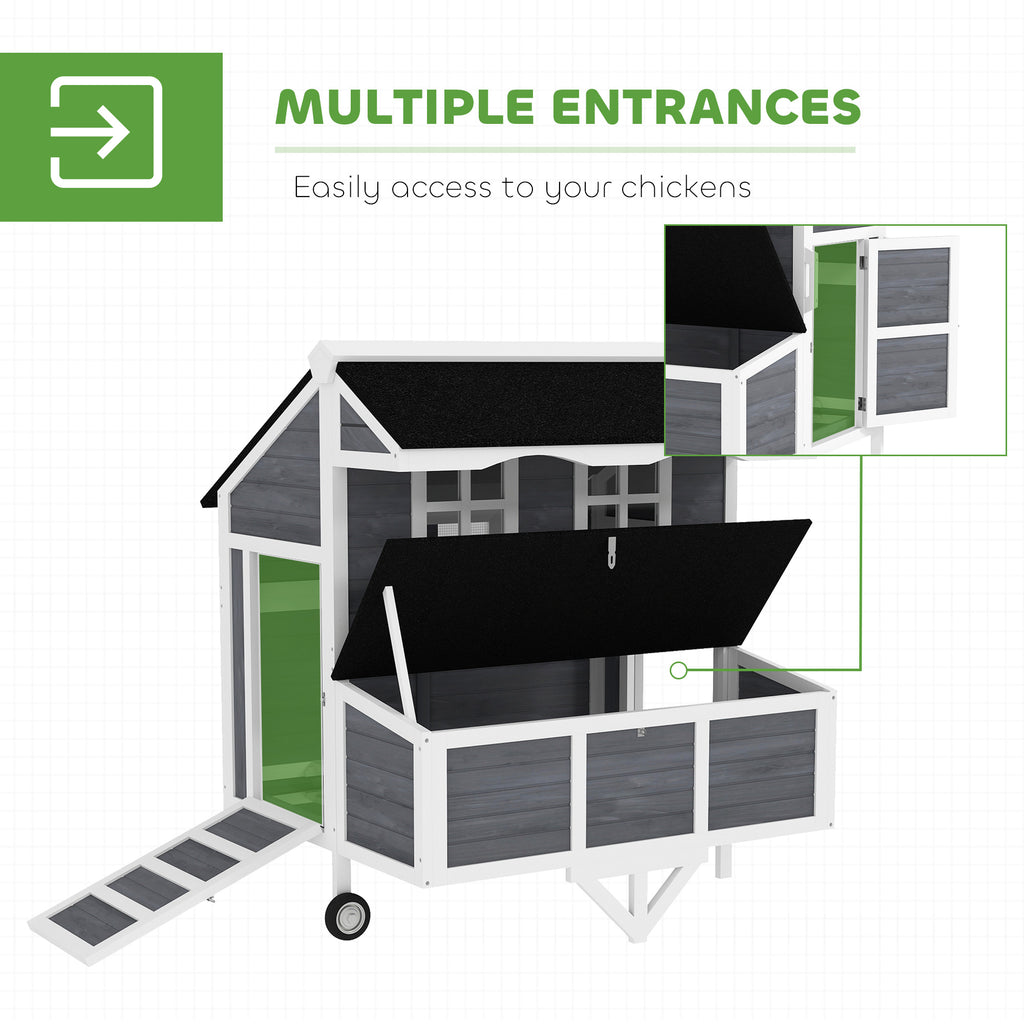 Chicken Coop with Wheels for Easy Mobility and Nesting Box – view 9