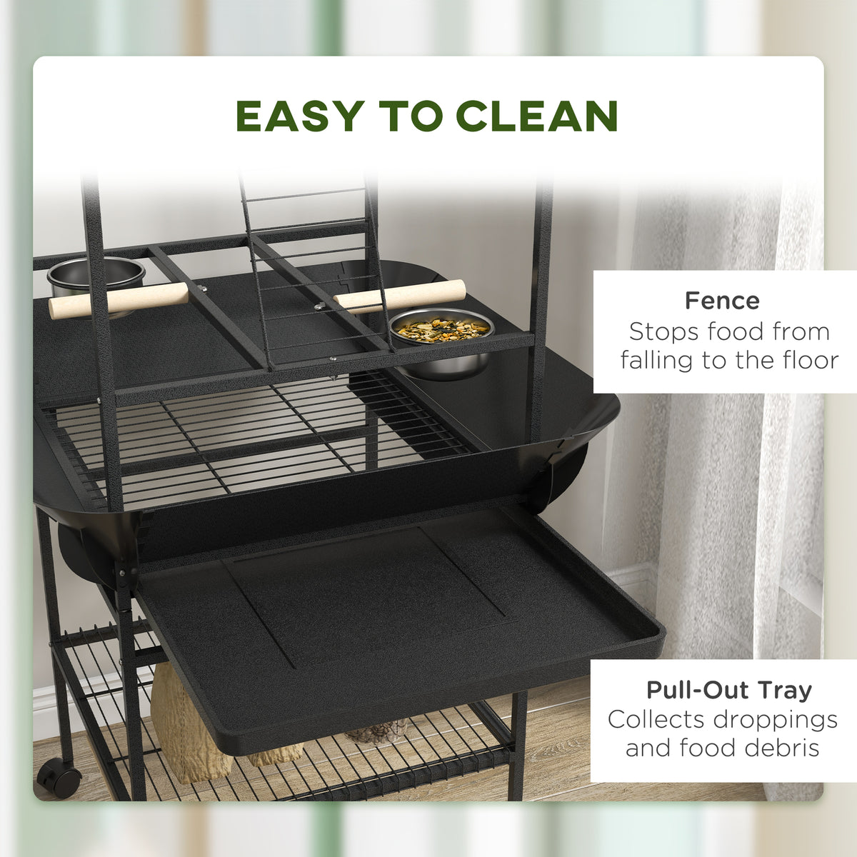 Bird Stand with Wheels for Indoor and Outdoor Use – view 9
