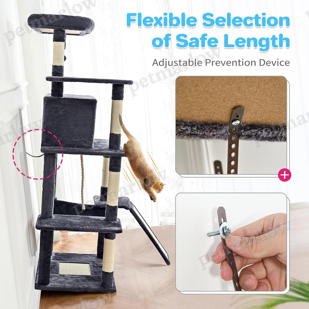 ABCPET 63-inch Multi-level Cat Climbing Frame – view 4
