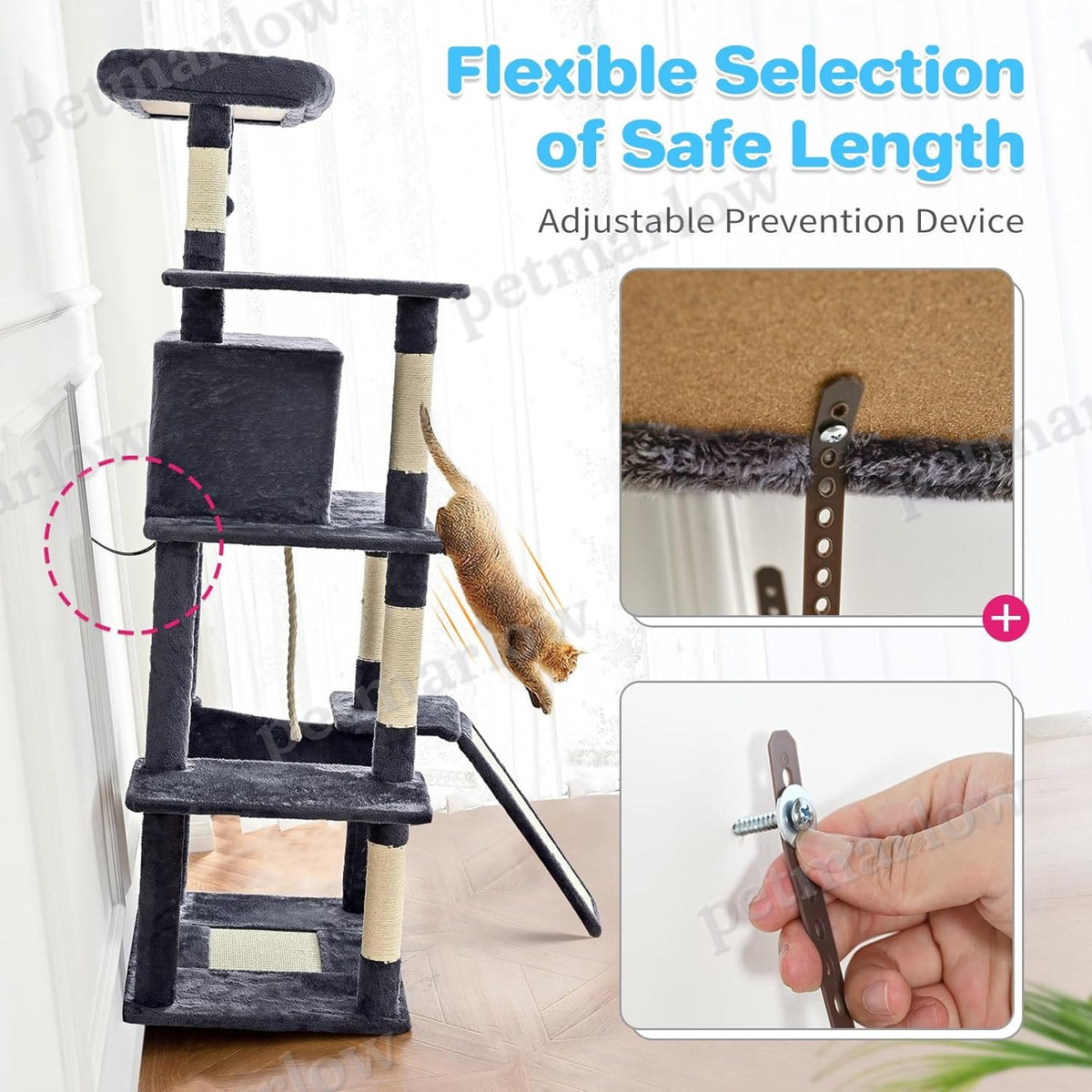 ABCPET 63-inch Multi-level Cat Climbing Frame – view 4