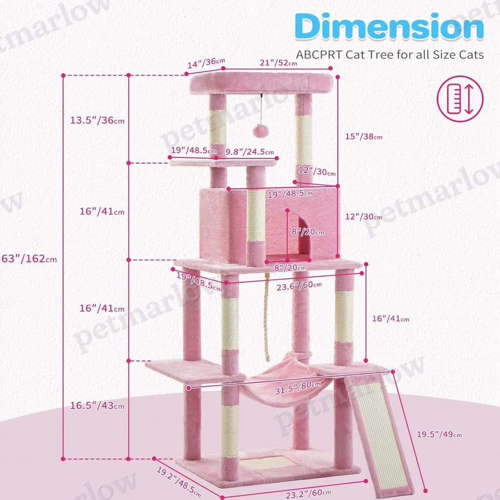 ABCPET 63-inch Multi-level Cat Climbing Frame – view 5