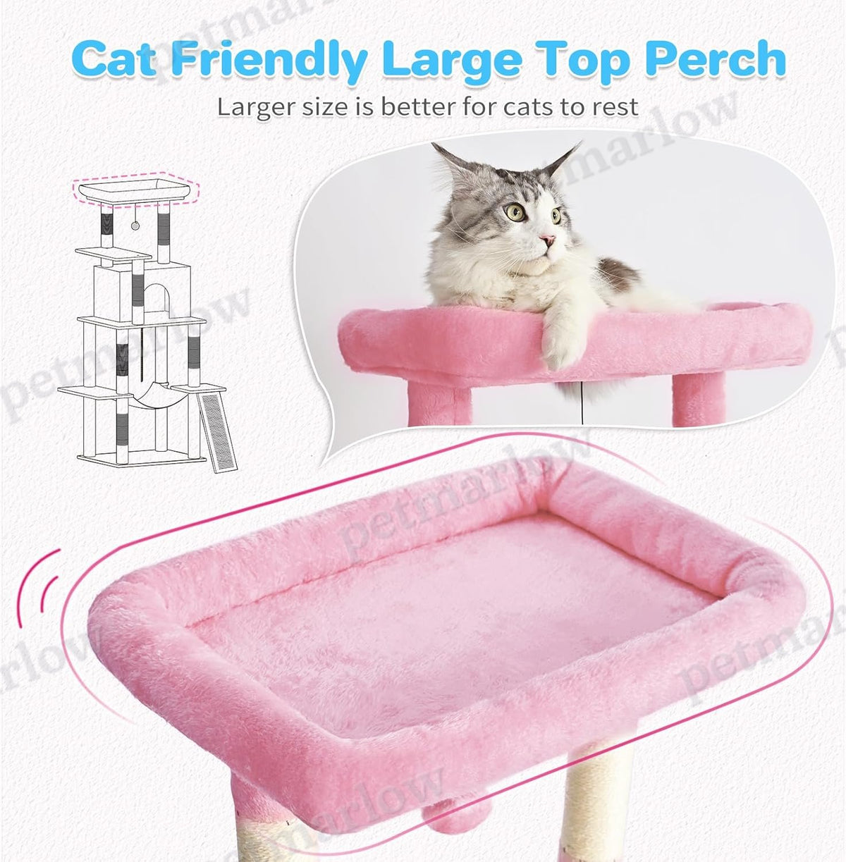 ABCPET 63-inch Multi-level Cat Climbing Frame – view 6