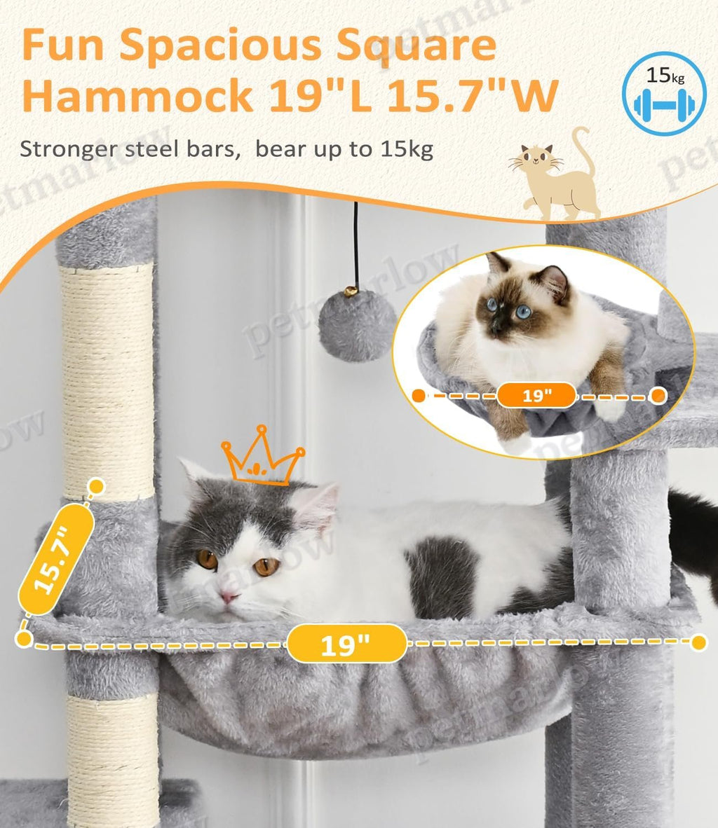 Large Multi-Level Cat Tree for Indoor Cats – view 2