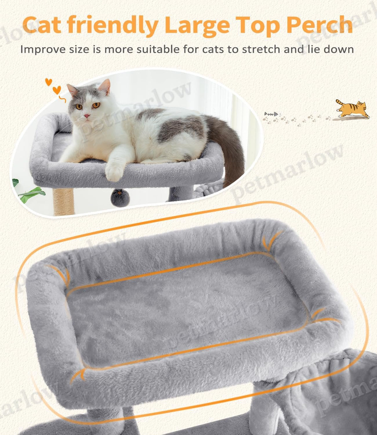Large Multi-Level Cat Tree for Indoor Cats – view 3